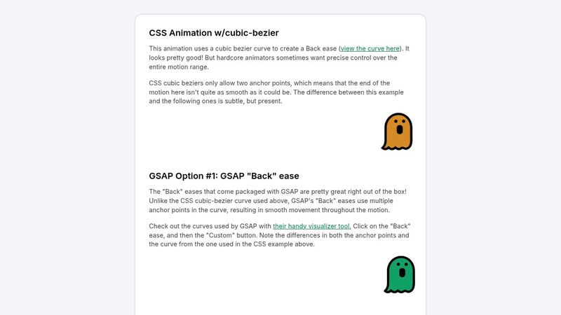 CodePen - GSAP 'Back' ease options CodePen - GSAP 'Back' ease options