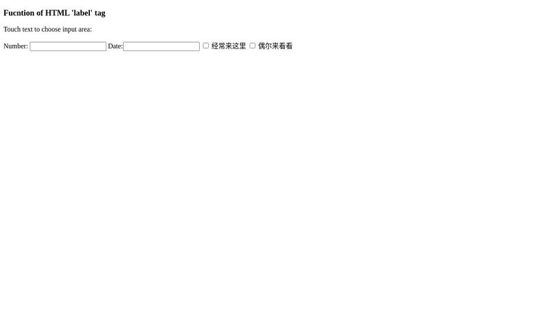 Label tag html