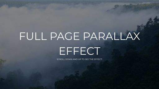 Full Page Parallax Scroll Effect - Script Codes