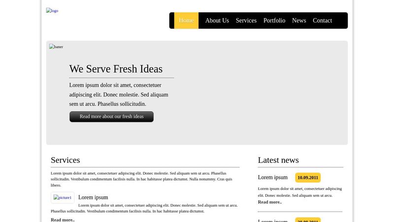 HTML 5 CSS3 template