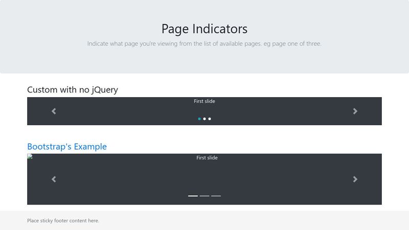 page indicators