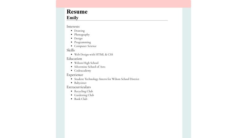 A Simple Html Resume