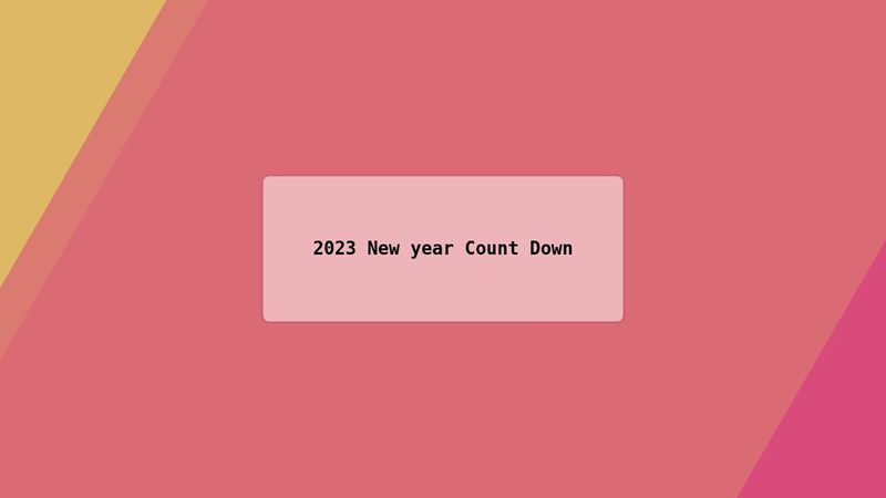 CSS+HTML ONLY Count down