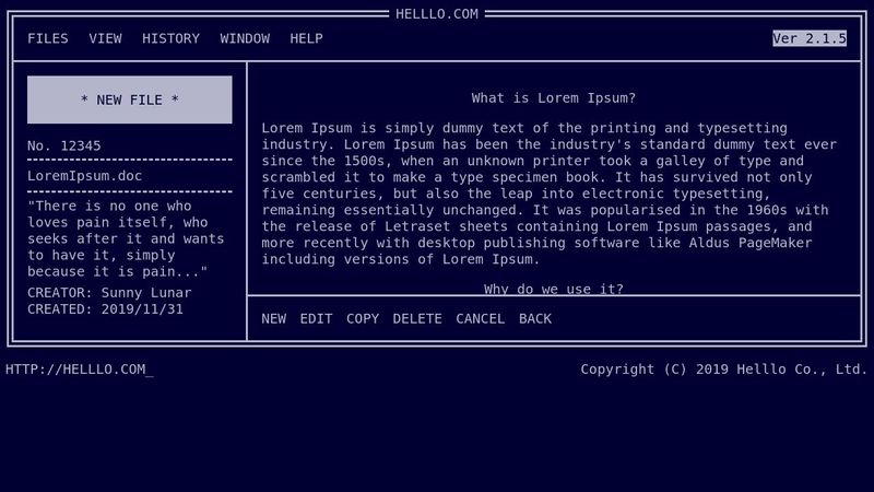 ascii interface