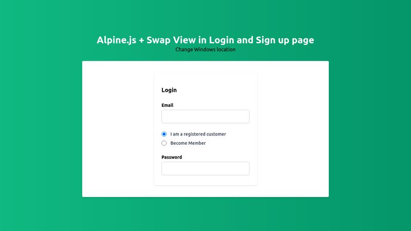 alpine-js-swap-view-in-login-and-sign-up-page