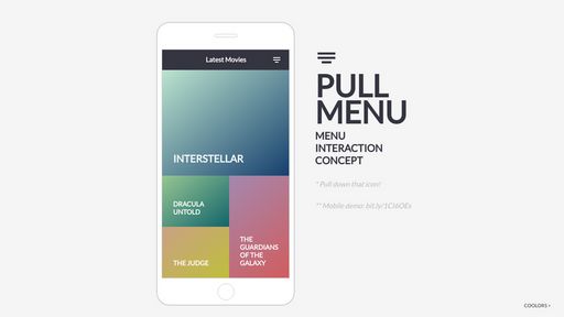 Pull Menu - Menu Interaction Concept - Script Codes