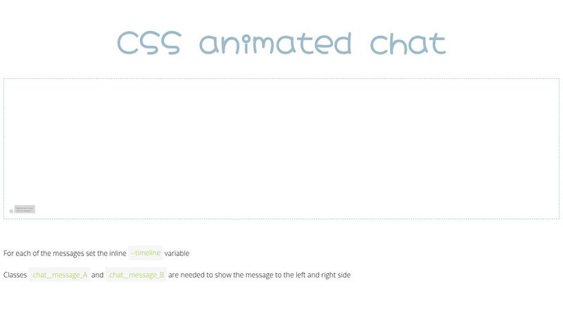 CSS animated chat
