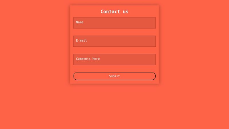 Animated contact form