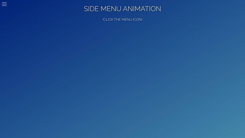 Side Menu Animation