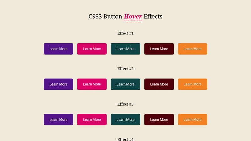 CSS3 Button Hover Effects with Font Awesome