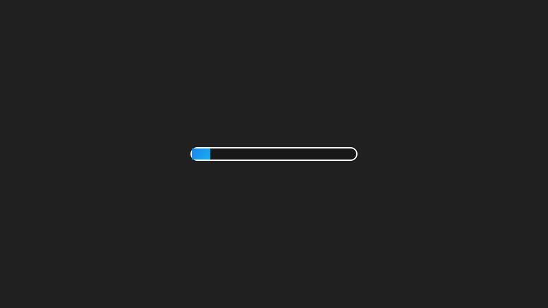 Pure CSS loading bar+animation