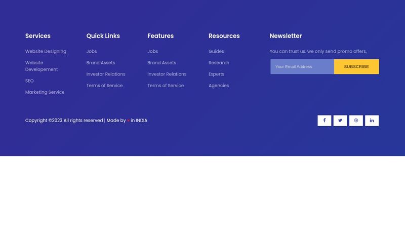 Responsive Footer Design | HTML & CSS