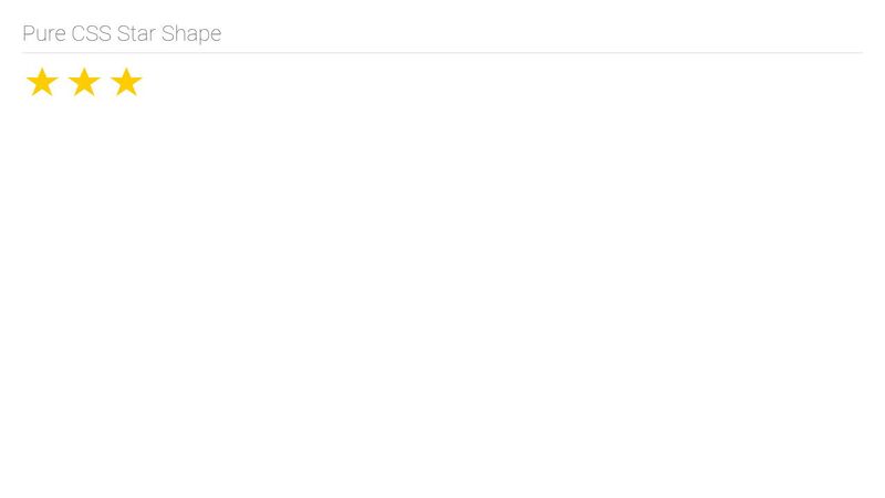Pure CSS Star Shape
