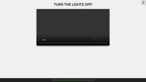 Turn the lights off (video)