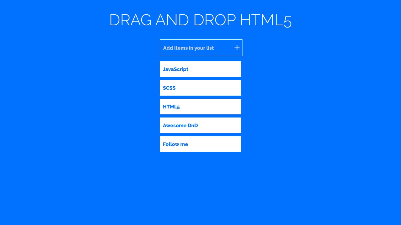 drag and drop todo list