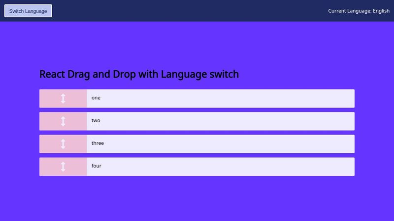 React Drag And Drop List With Language Switch React Drag And Drop List With Language Switch