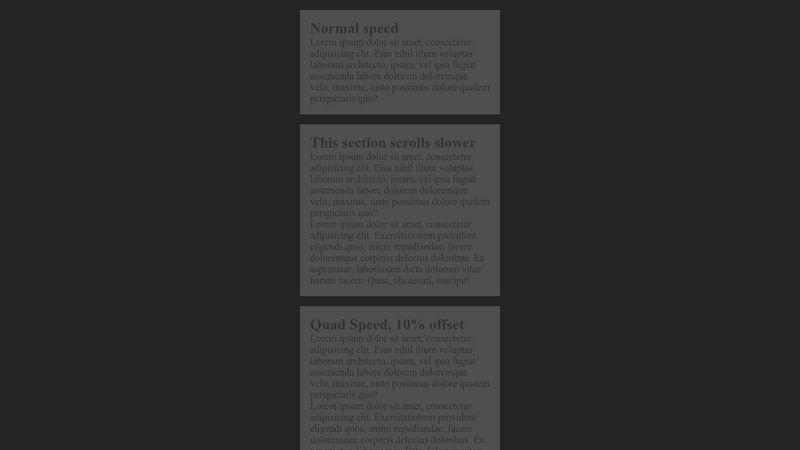 Smooth Parallax Scrolling Codepen