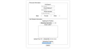 HTML Form Tags - Complete Job Application Form