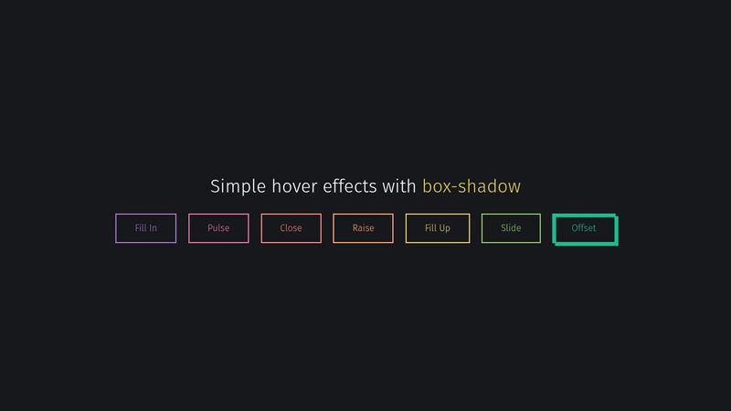 Button Hover Effects With Box-shadow