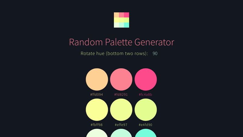 Random Color Palette Generator