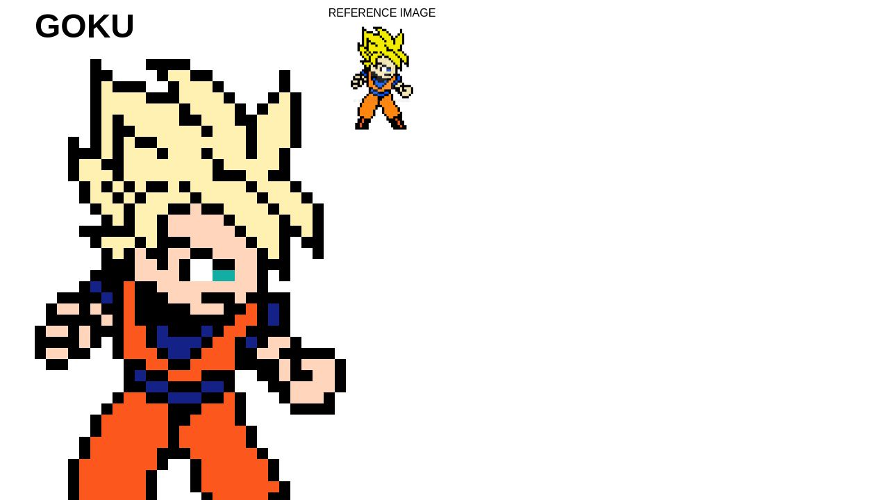 Pure CSS | 8-bit Super Saiyan Goku Pure CSS | 8-bit Super Saiyan Goku