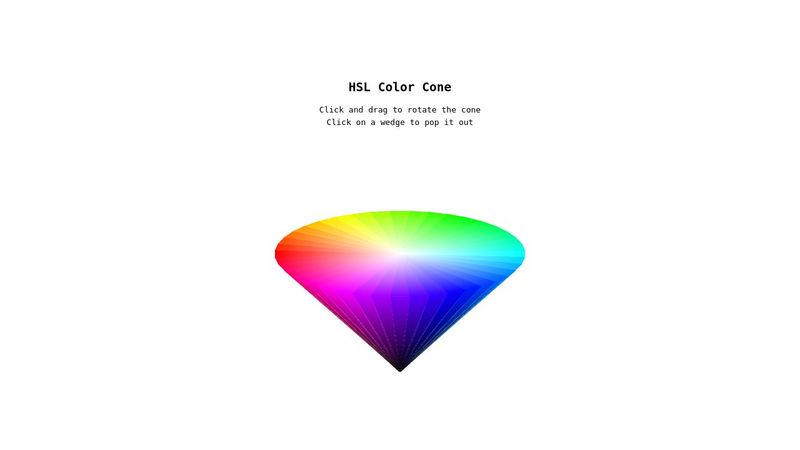 Pure CSS - HSL color cone