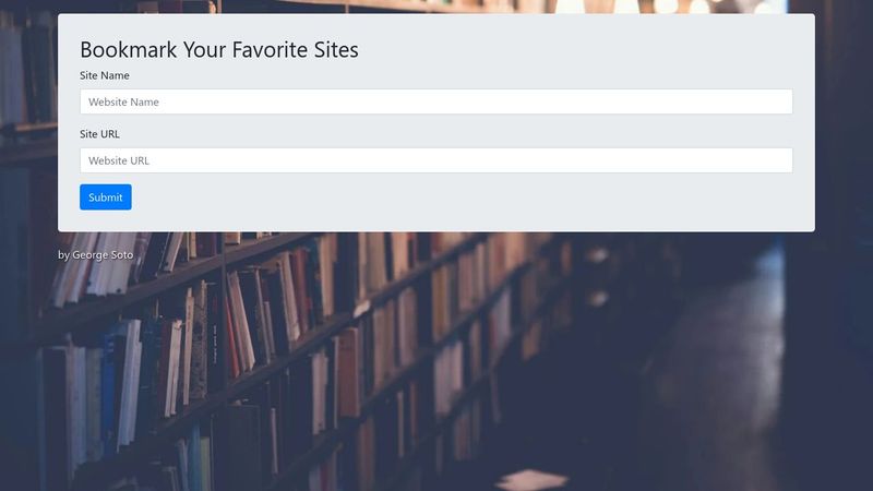 Bookmark Maker HTML Bootstrap & JavaScript