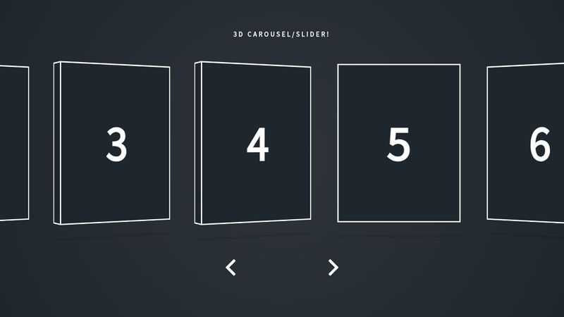 3D Carousel/Slider (CSS 3D & Vanilla JS)