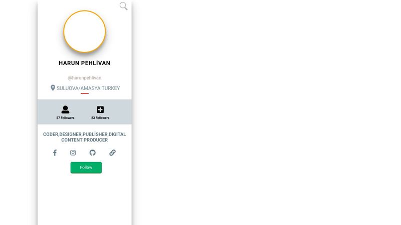 Codepen Profile Card UI