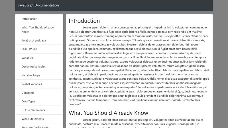 Technical Documentation Template Alternate Version