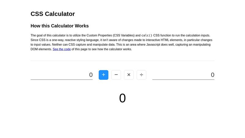 CSS Calculator