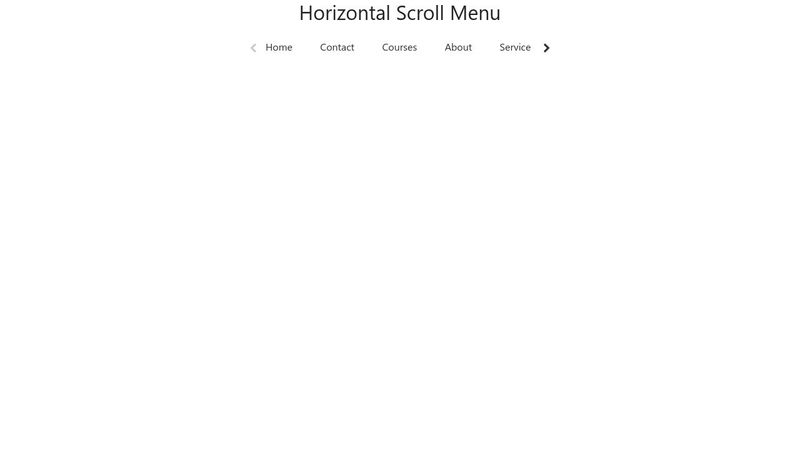 Horizontal Scroll Menu with draggable Slider