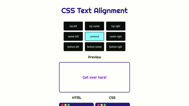 CSS Text Alignment