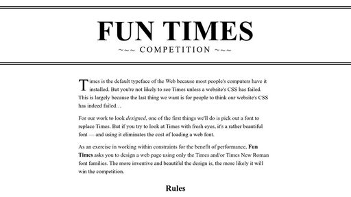 FUN TIMES Competition - Script Codes