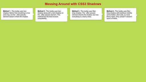 Messing Around with CSS3 Shadows - Script Codes