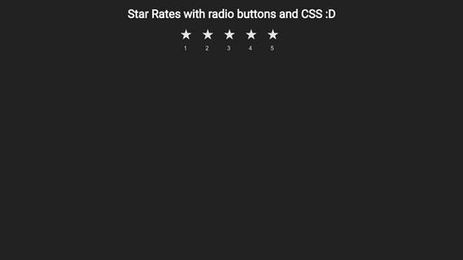 Star Rates with radio buttons and CSS - Script Codes