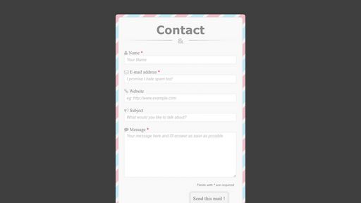 CSS3 Contact Form - Script Codes