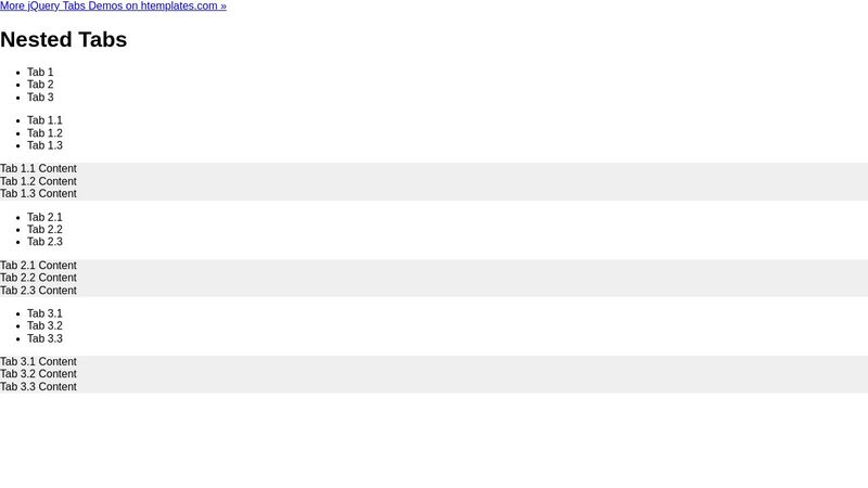 Nested Tabs