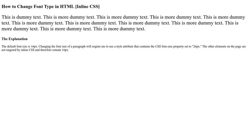 how-to-change-font-size-in-html-inline-css