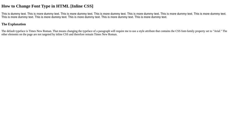 how-to-change-font-type-in-html-inline-css