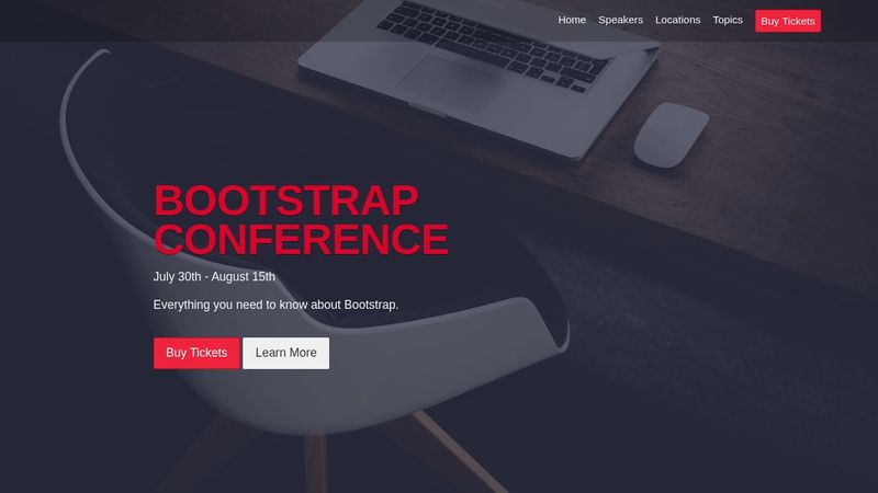 Landing Page in Bootstrap 4