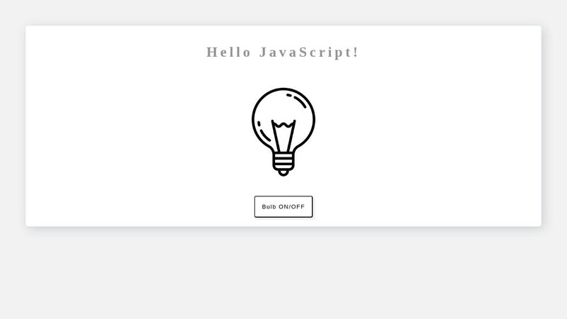 Bulb ON and OFF using JavaScript