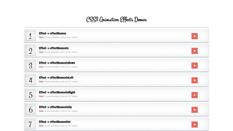 55 - CSS3 Animation Effects Demos 55 - CSS3 Animation Effects Demos