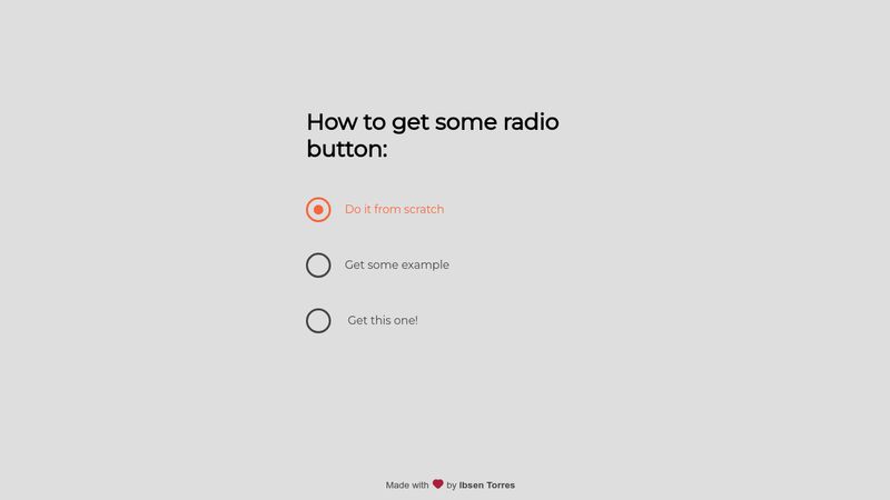 CSS Styled Radio Button