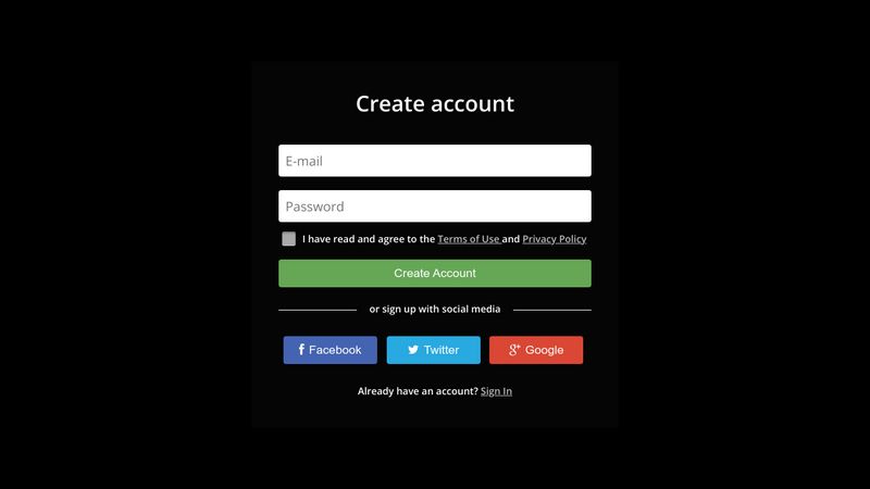 Login page with blur background