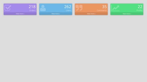 Dashboard info panels with animation - Script Codes