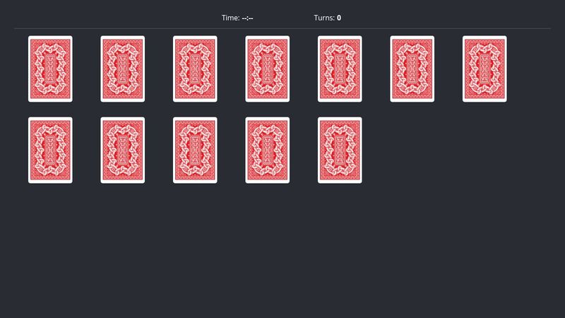 Codepen memory card game with vuejs