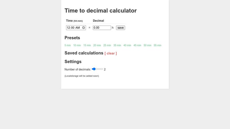 time-to-decimal-calculator