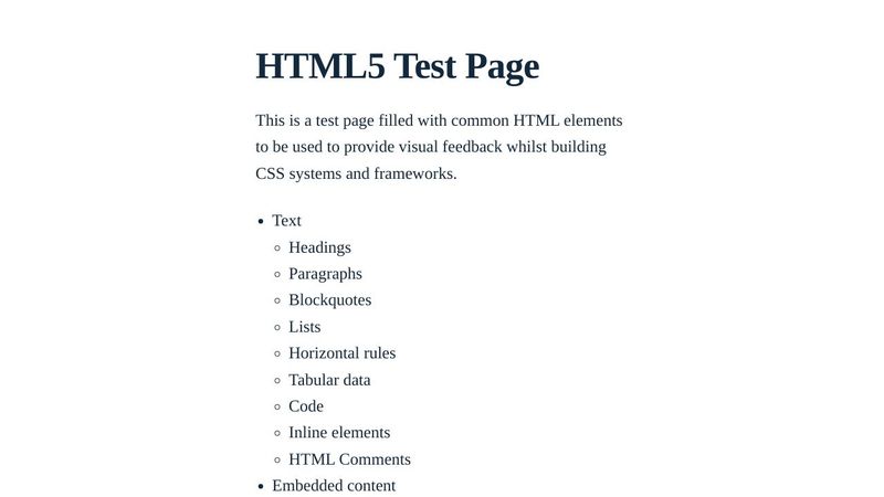 HTML5 Test Page