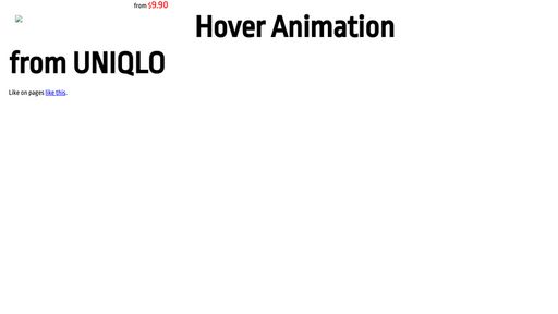 Hover Animation from UNIQLO - Script Codes